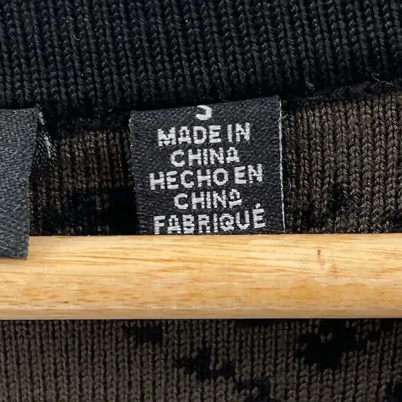 Nina Leonard Curvy Ruffle Hem Sweater Dress Small Dark Academia Witchy Dark Y2K - Picture 9 of 10